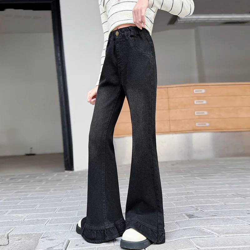 Fashion Jeans for Girls with Split Joint New Arrvial Kids Vintage