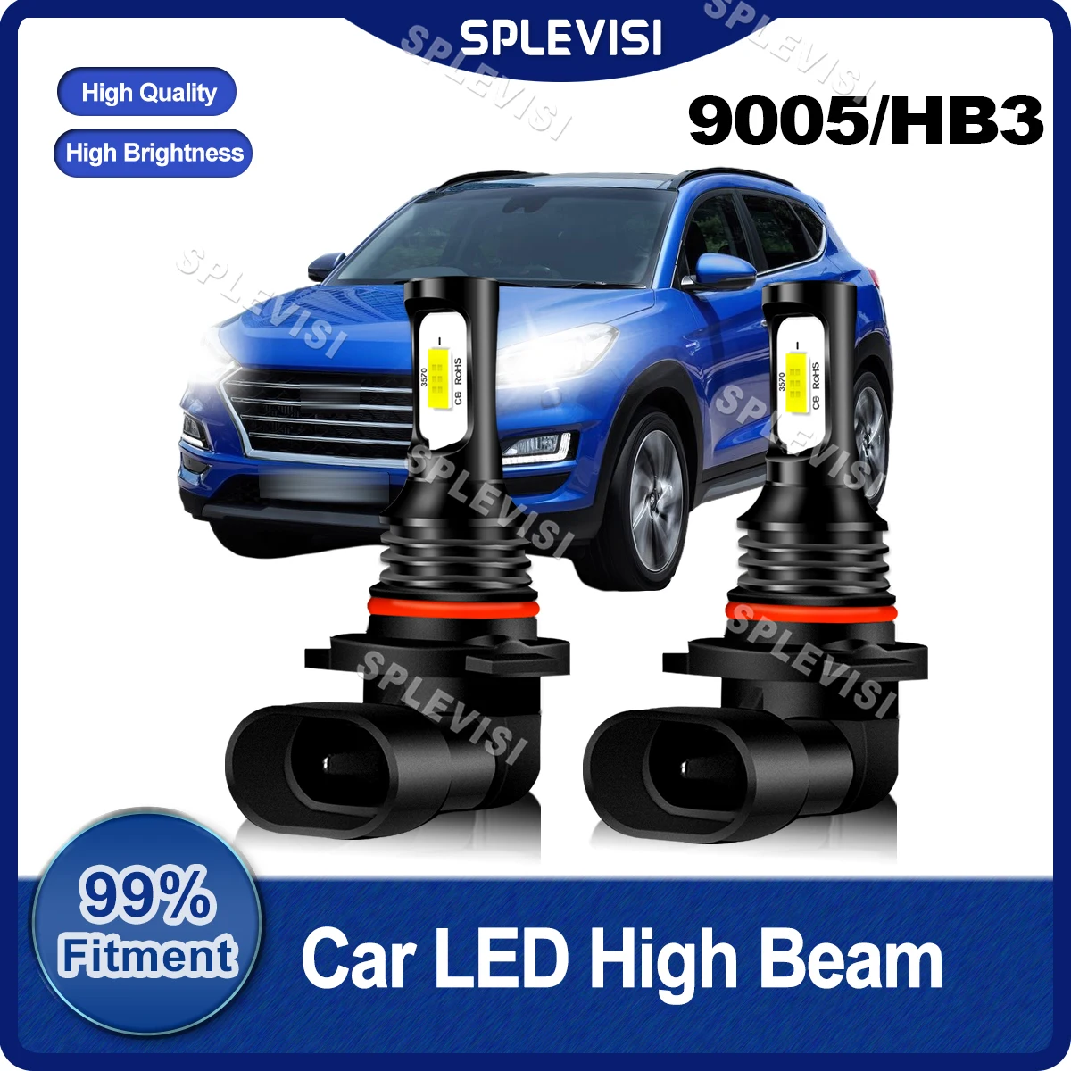 

1 Pair 9005/HB3 Fitment LED Headlight High Beam 8000LM 70W For Hyundai Tucson TL TLE 2019 2020 2021 2022 2023 Car Light Bulbs