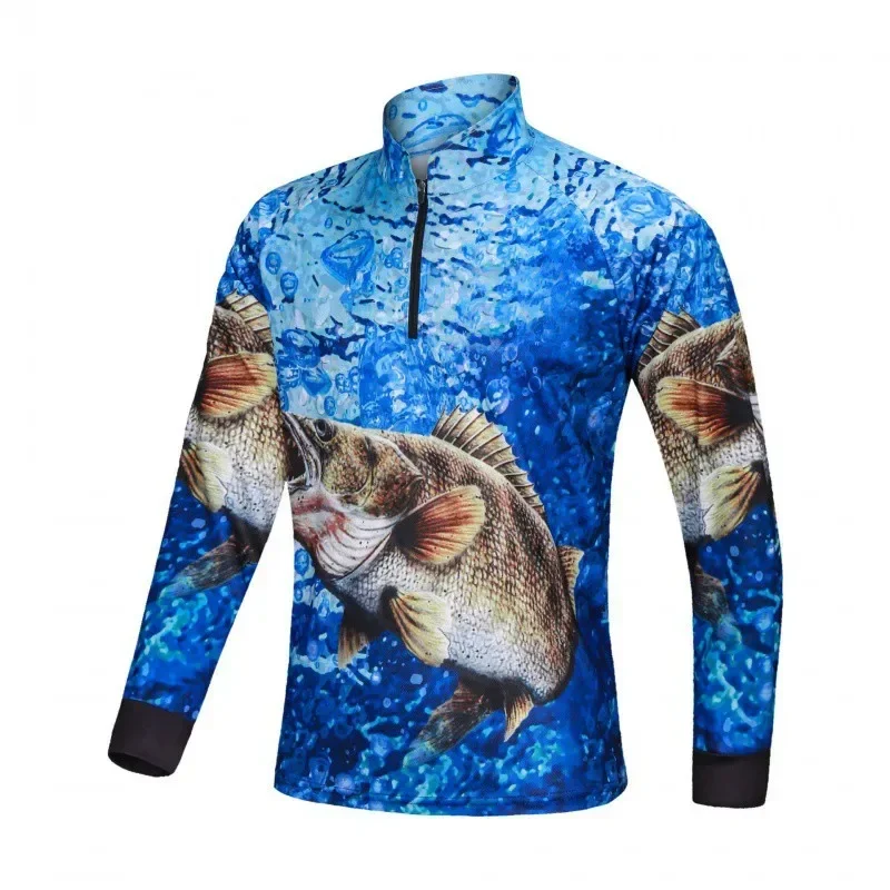Fishing Clothing Hooded Printing Fishing Clothes Sunscreen Breathable Anti Mosquito Quick Dry Shirt