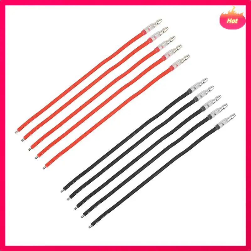 AYHF 20Pcs 16AWG Silicone Wire With 4.0Mm Male Plug Length 10Cm For 380 390 540 550 775 795 Brushed Motor Connection Cable