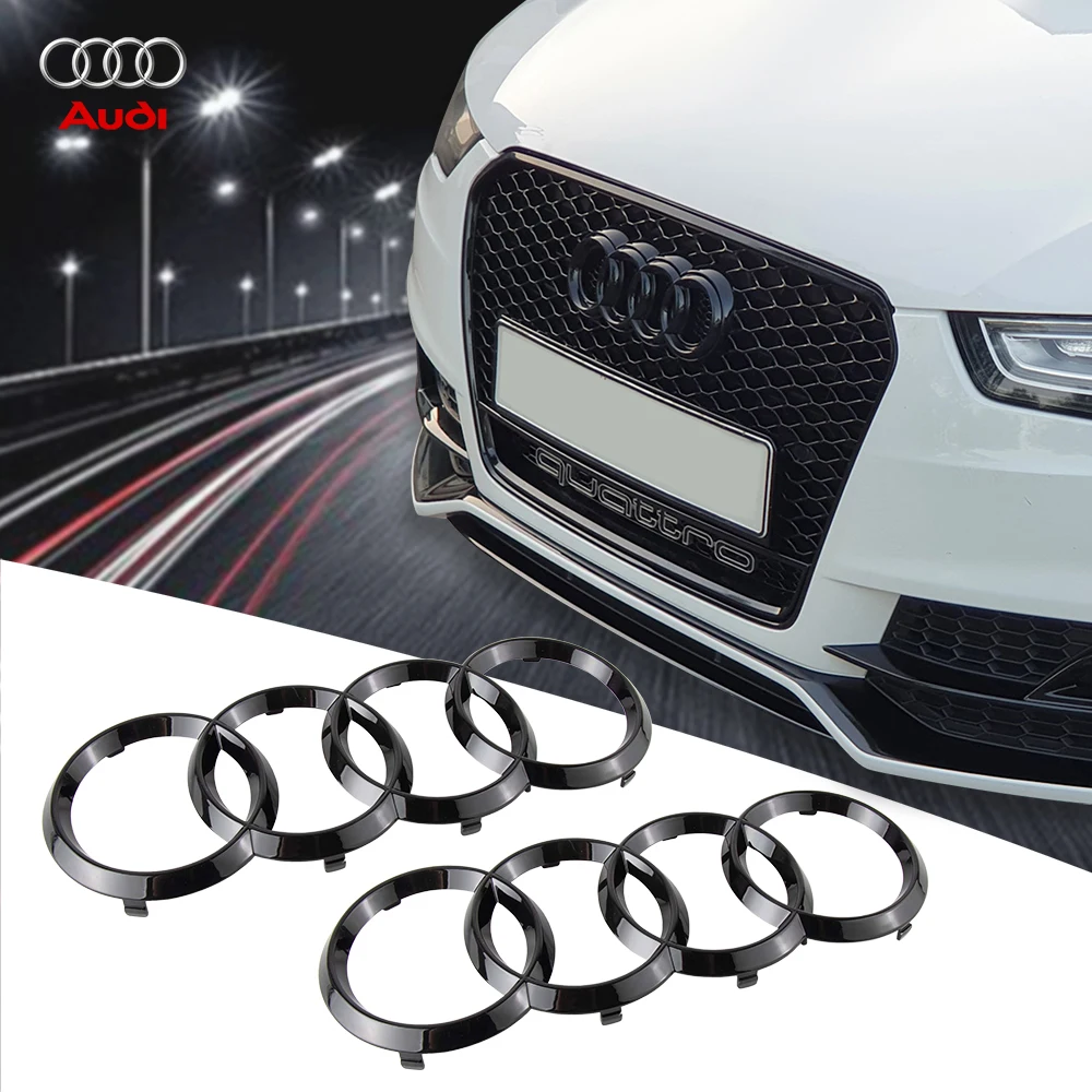 Audi Sportback ABS Auto Emblem 4-Ring Car Grille and Trunk Decoration Accessory