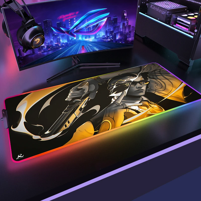 

Valorant RGB Large Mouse Pad Gamer Big Mouse Mat PC Mousepad LED Backlight XXL Keyboard Table Mats Computer Gaming Deskpad 90x40