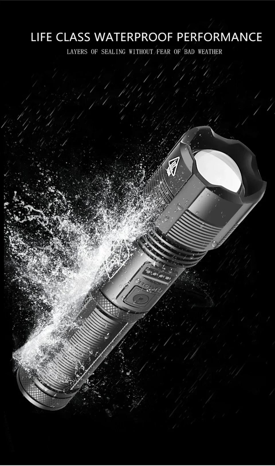 Description Picture 6 of itemPowerful Led Flashlight High Power Tactical Flashlight Rechargeable Torch Light Hand Lamp Led Lantern for Camping