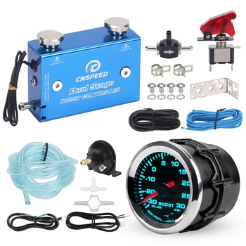 Manometro Turbo per Auto con Sensore e Interruttore, 12V DC, 52mm (2 Pollici), Accessori per Controllo Pressione Turbo
