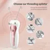 Electric Body Hair Remover Women's Cotton Thread Leg Arm Shaver Razor Lady Beauty Neck Rechargeable Hair Epilator 6