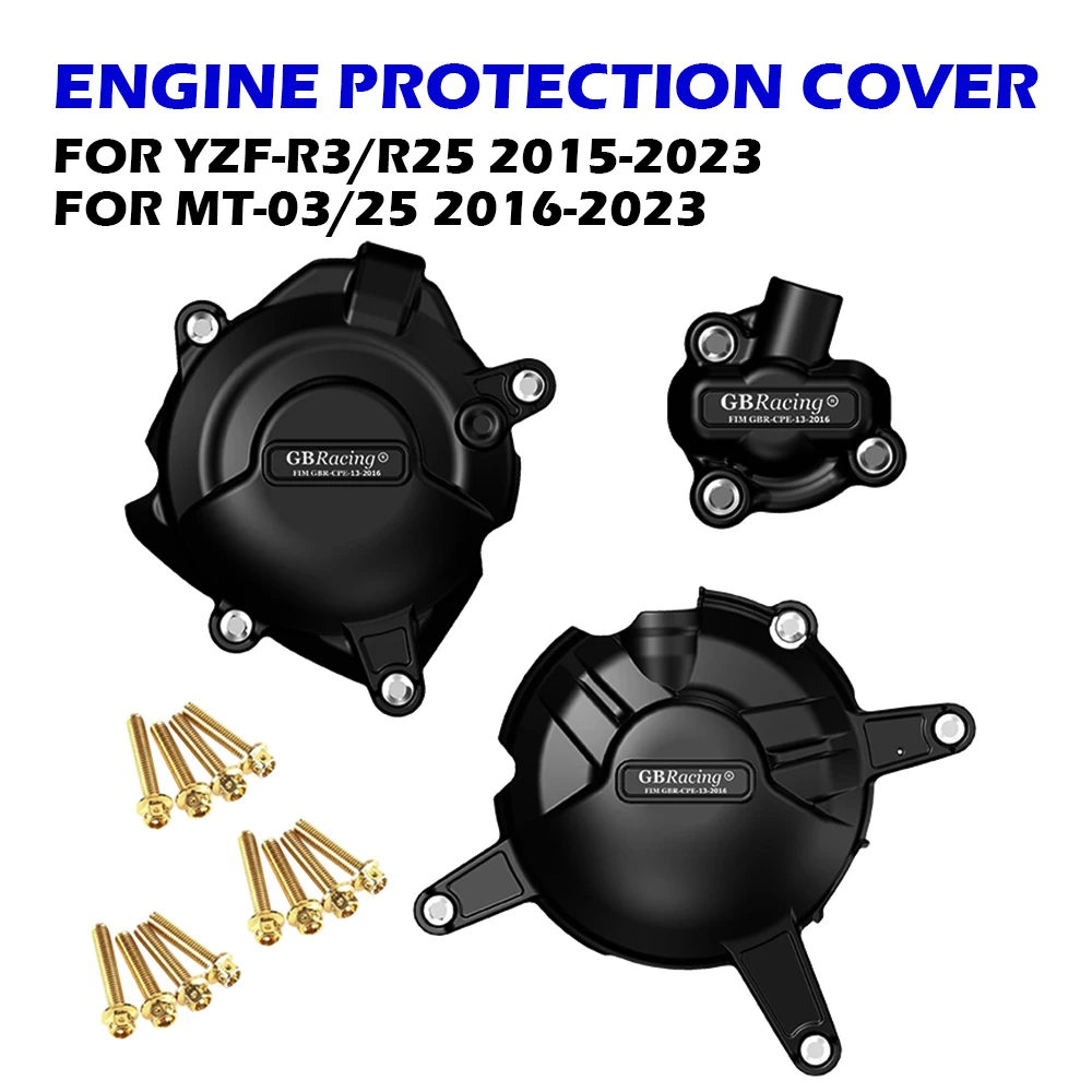 Motorcycles Engine Cover Protection Case For YAMAHA R25 YZF-R3 MT-03 2015- GB Racing Modified Accessories