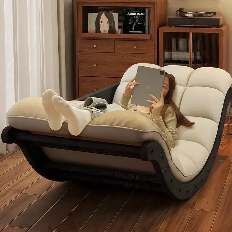 Banana Rocking Chair Simple Lazy Solid Wood Single Sofa New Balcony ...