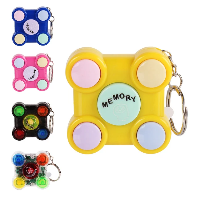 Memory Training Cube Key Chain Magic Rubik's Cube Children Toy Children Puzzle Memory Game LED Light Sound Interactive Toy 3