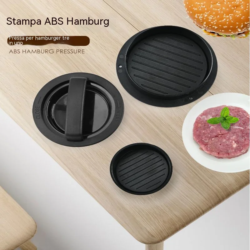 Round Patty press manual Hamburger Patty press rice ball mold Plastic hamburger meat tool manual