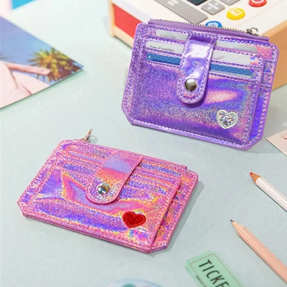 Mini Cute Laser Money Clips Sequins Credit Card Holder Crystal Color Multi Card Slim Wallet Bus ID Case Cardholder credit card holder,id card holder,metal money clip