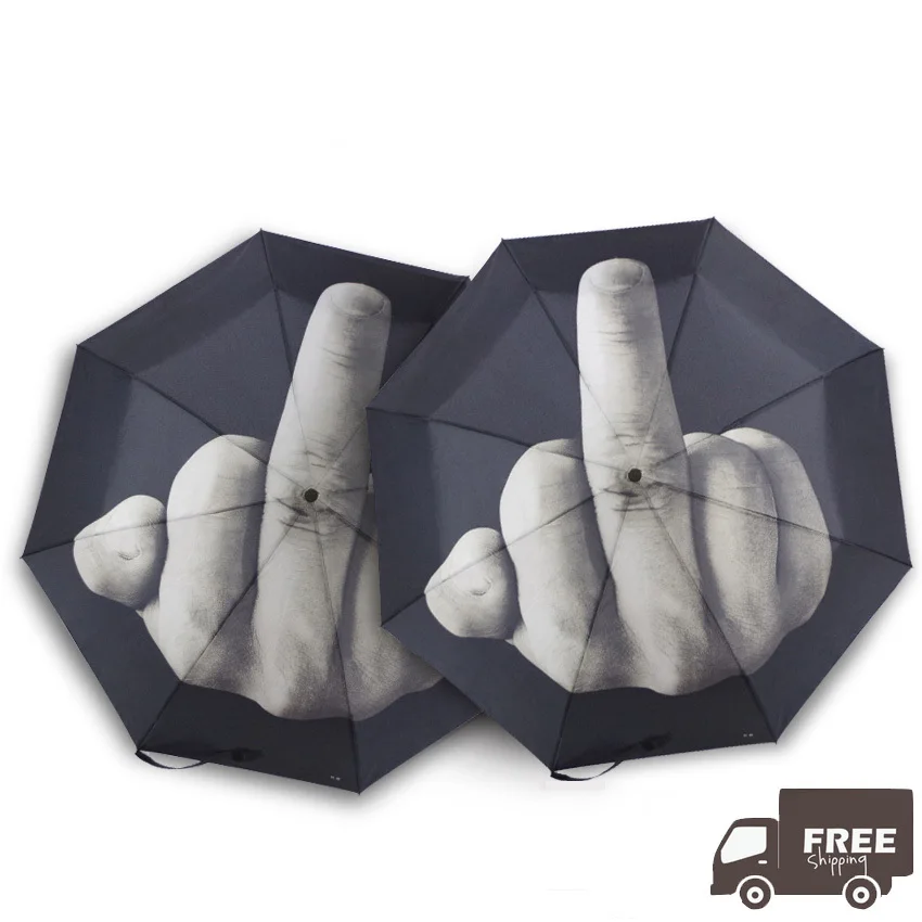 Rain Middle Finger Umbrella Women Umbrella men Windproof Folding Personality Black Middle Finger Umbrellas Parasol Women folding umbrella,automatic umbrella,sun umbrella,capsule umbrella