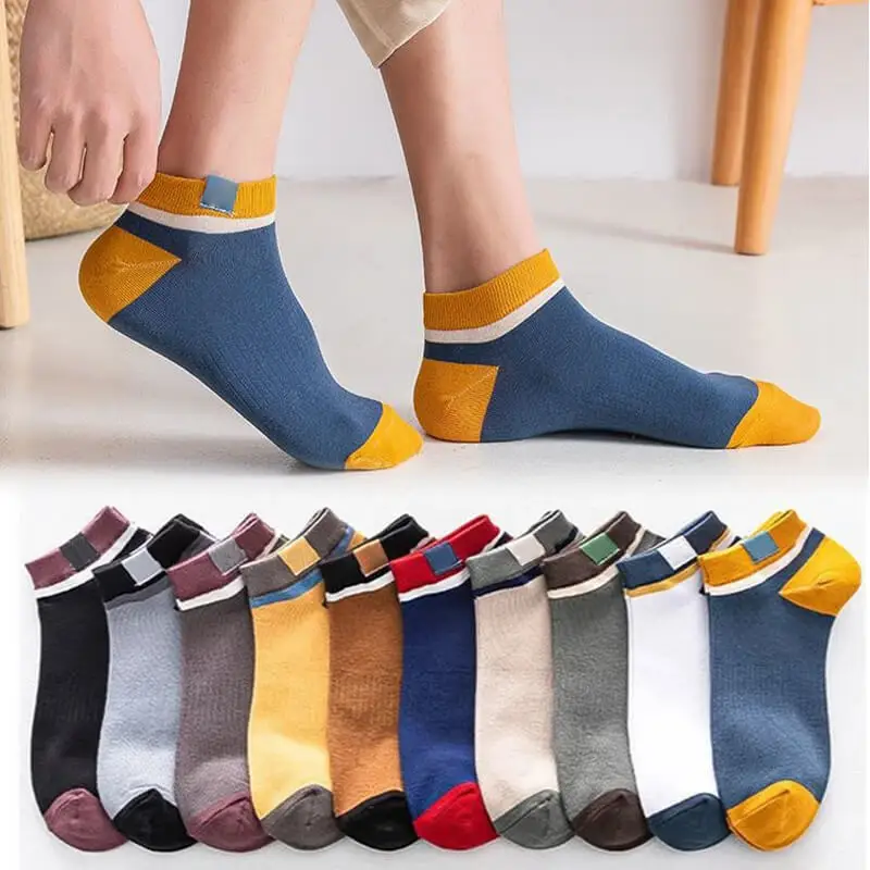 Calcetines finos de algodón peinado para hombre, medias transpirables absorbentes del sudor, primavera y verano, 10 pares - AliExpress