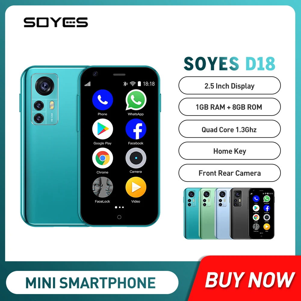 SOYESD18OfficialStandardMiniSmartphones1GBRAM8GBROMDual
