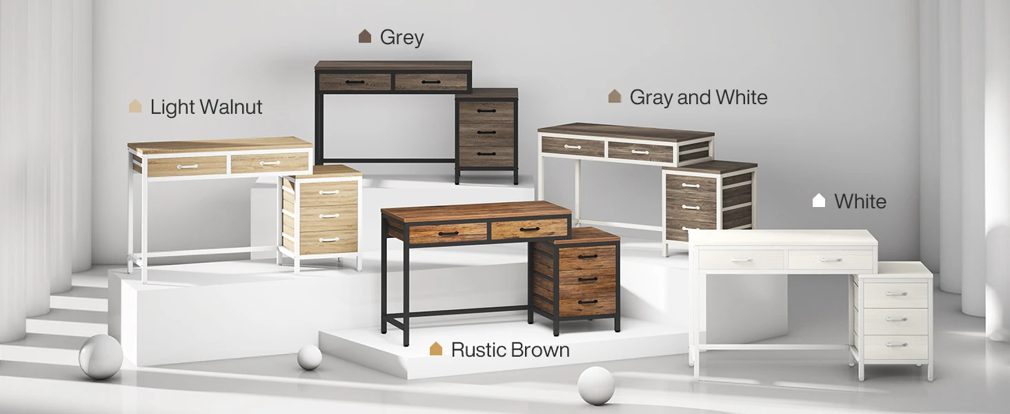 computer desk with drawers