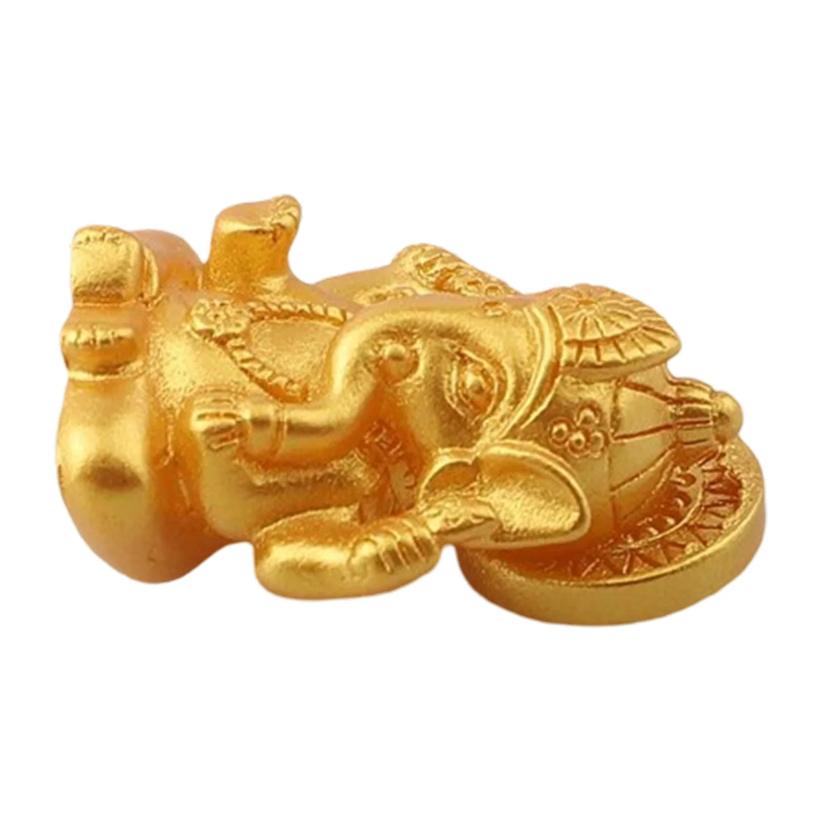 10 Stück Goldener Herr Ganesha Elefant Gott Figur Harz Buddha Skulptur Hindu Ganesh Hausgarten Dekoration Religiöse Kunststatuen – Detail 8