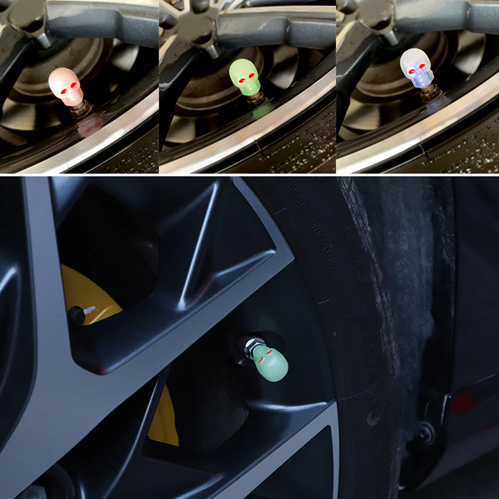 Lot De 16 Bouchons De Valve De Pneu De Voiture Fluorescents Universels