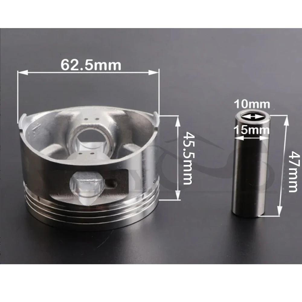 Motorrad 62,5mm Kolben 15mm Stift rings atz passend für luftgekühltes 4-Takt-Gy6125 152qmi 1 p52qmi 157qmi 1 p57qmi Moto-Zubehör – Detail 10