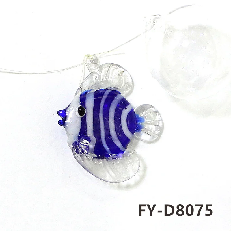 Floating Marine Animal Mini Figurine Pendant - Cute Glass Ocean Creatures Ornaments
