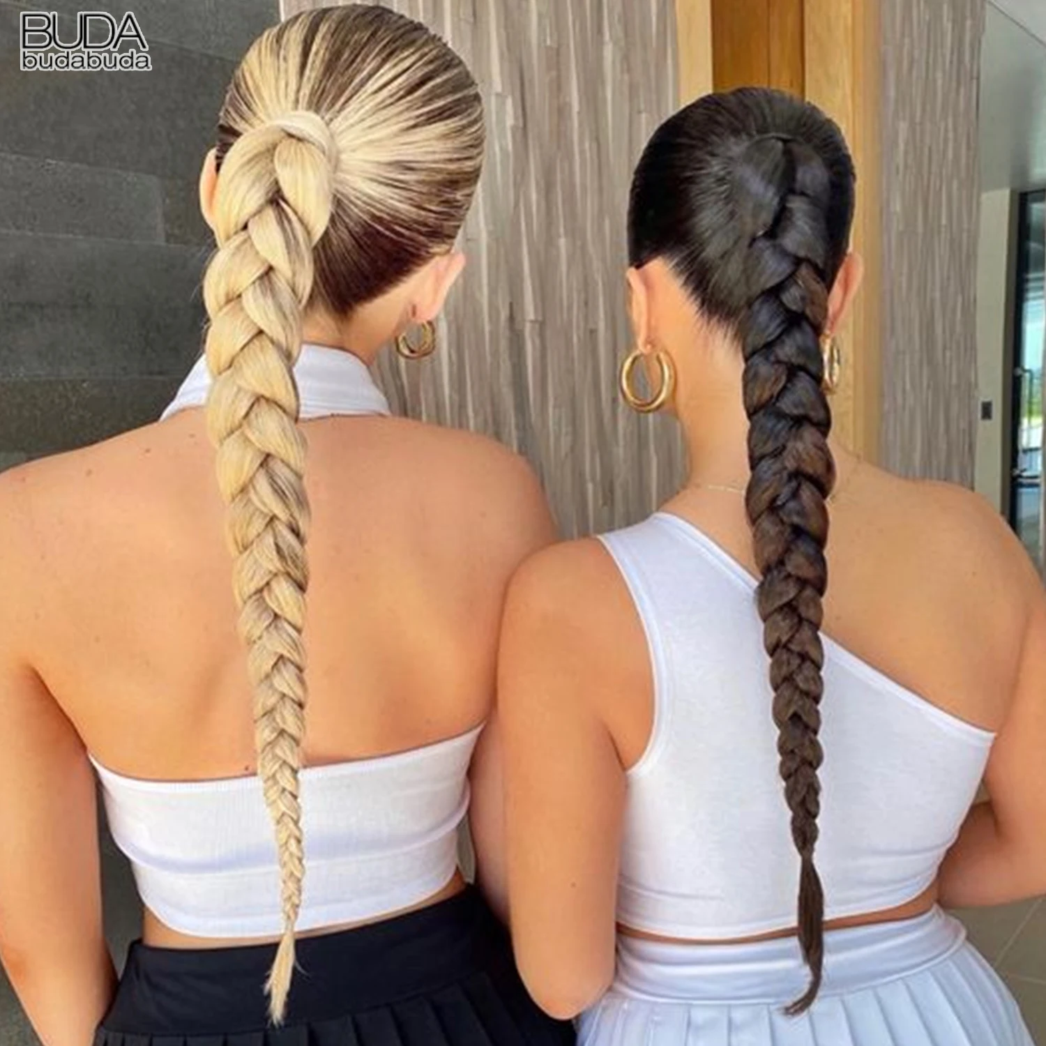 34” Braid Ponytail Extension - Langes glattes Wrap Around Haarteil - Flauschiges natürliches Haar für Frauen - Tägliches Styling - DIY 2