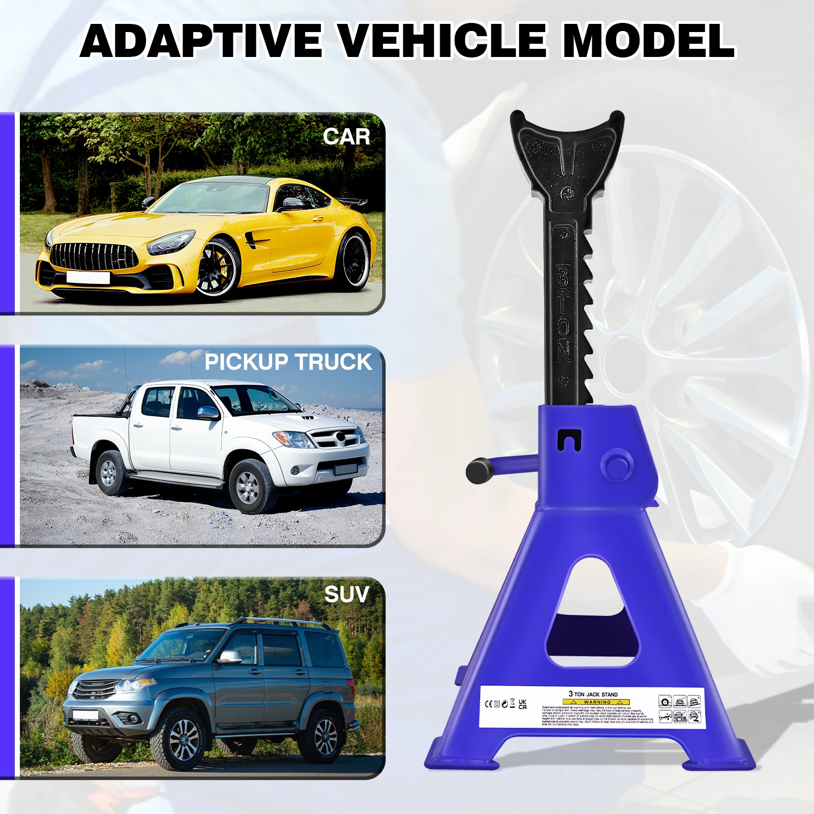 3 Ton Heavy Duty Axle Stands 4