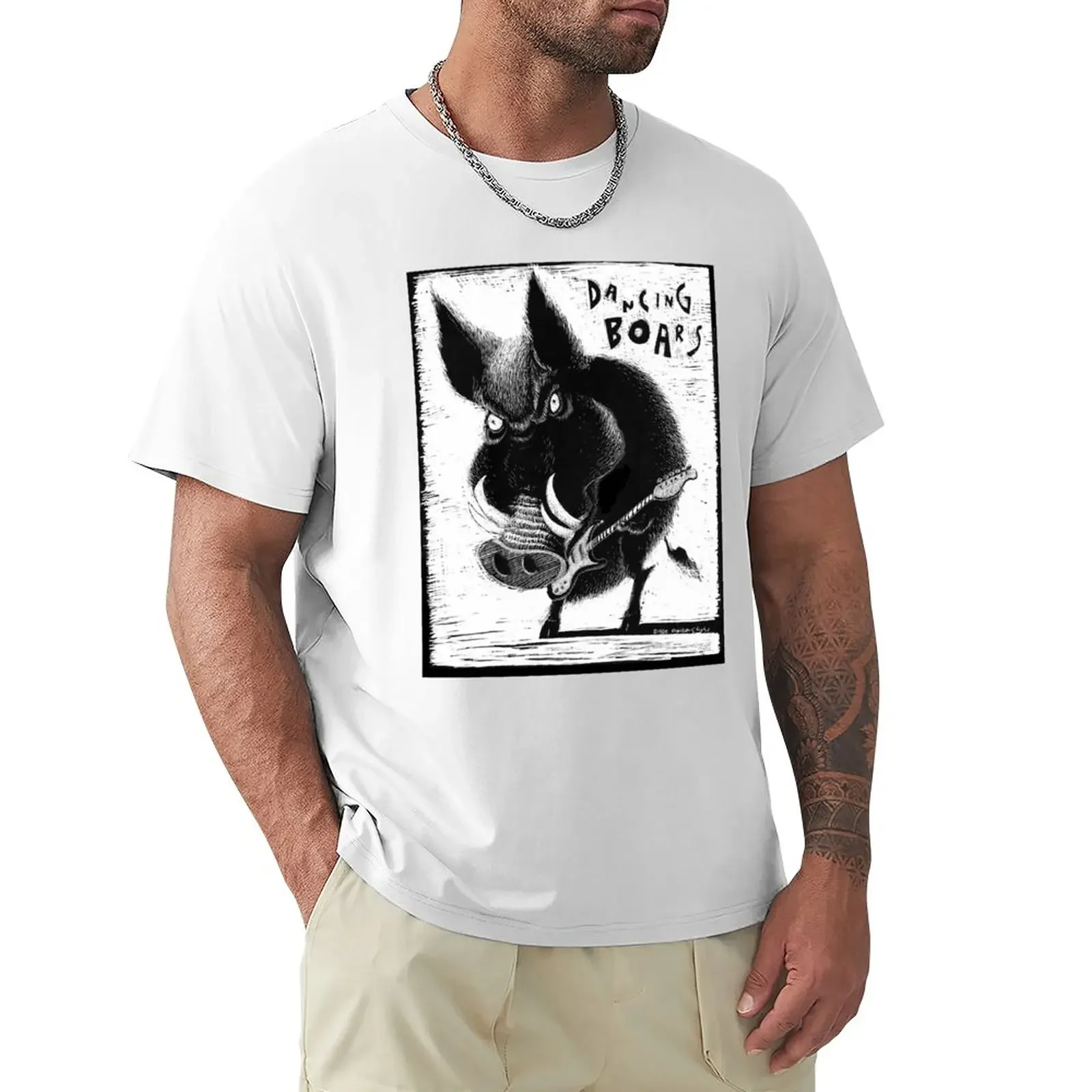 

Dancing Boar T-Shirt summer clothes summer top fitted t shirts for men