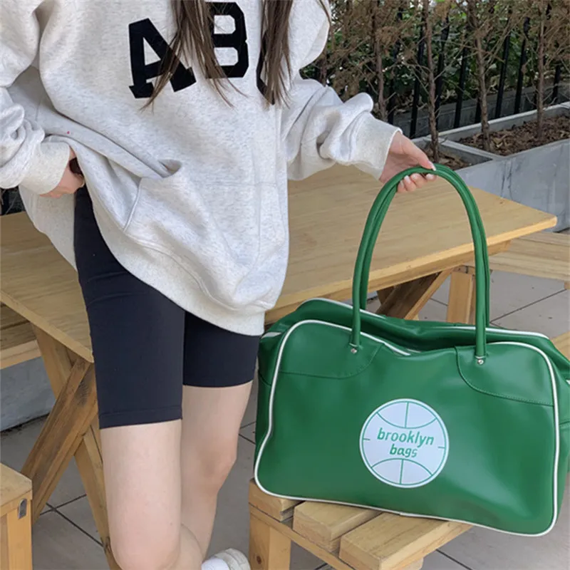 Casual Large capacity Women Shoulder Bags Pu leather Brand Designer lady Handbags Travel big totes female Crossbody bags green