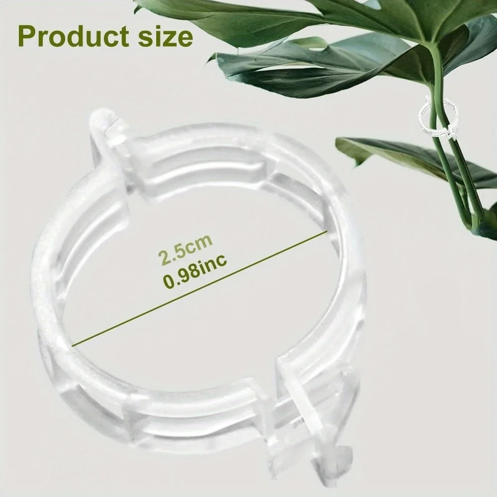 Secured Plastic Plant Clip, Upgrade Plant Support Clips, Garden Clips for Climbing Plants, Plastic Trellis Clips