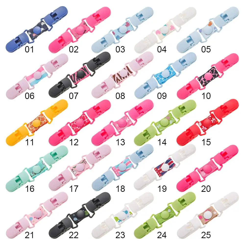 Polyester Baby Stroller Handkerchief Clip with Anti Lost Chain