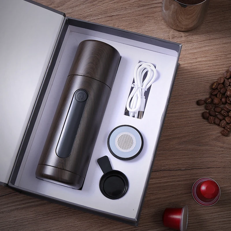 Portable Electric Coffee Machine For Car & Home Espresso Coffee Maker Capsule Powder Dual-Use Travel Camping