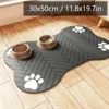 Non-Slip Pet Mat: Easy-Clean, Spillproof Feeding & Bed Mat for Dogs Cats. Durable & Soft Floor Pad. 5