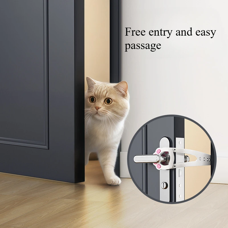 Cat Door Holder Latch Adjustable Dog Door Stopper Elastic Gate Lock Flex Latch Strap Keep Dog Out From Entering Pet Gate Supply
