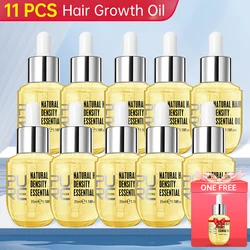 PURC 10PCS Hair Growth for Men Women Products Ginger Hair Oil Fast Grow Serum Anti Loss Regrowth Scalp Treatment Hair Care