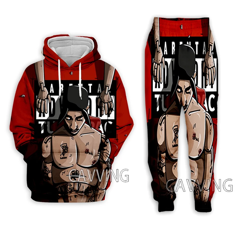 New Fashion Women/Men's 3D Print 2PAC TUPAC Hoodies/Hooded Sweatshirts + Pants Trouser Suit Clothes Two-Pieces Sets 2