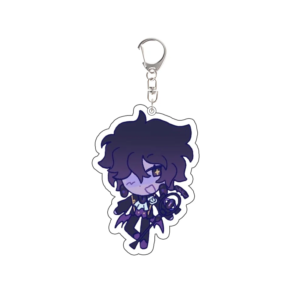 Gourmet Candy Apple Vanilla & Sapphire Acrylic Keychain - Unique Valentine's Day Gift & Backpack Accessory