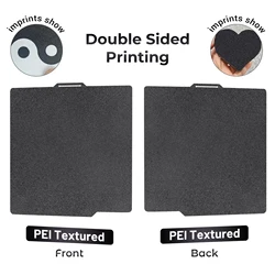 Enhanced Build Plate Spring Steel Sheet with PEI Coating - 257x257 mm Smooth Surface (Textured PEI - BK)