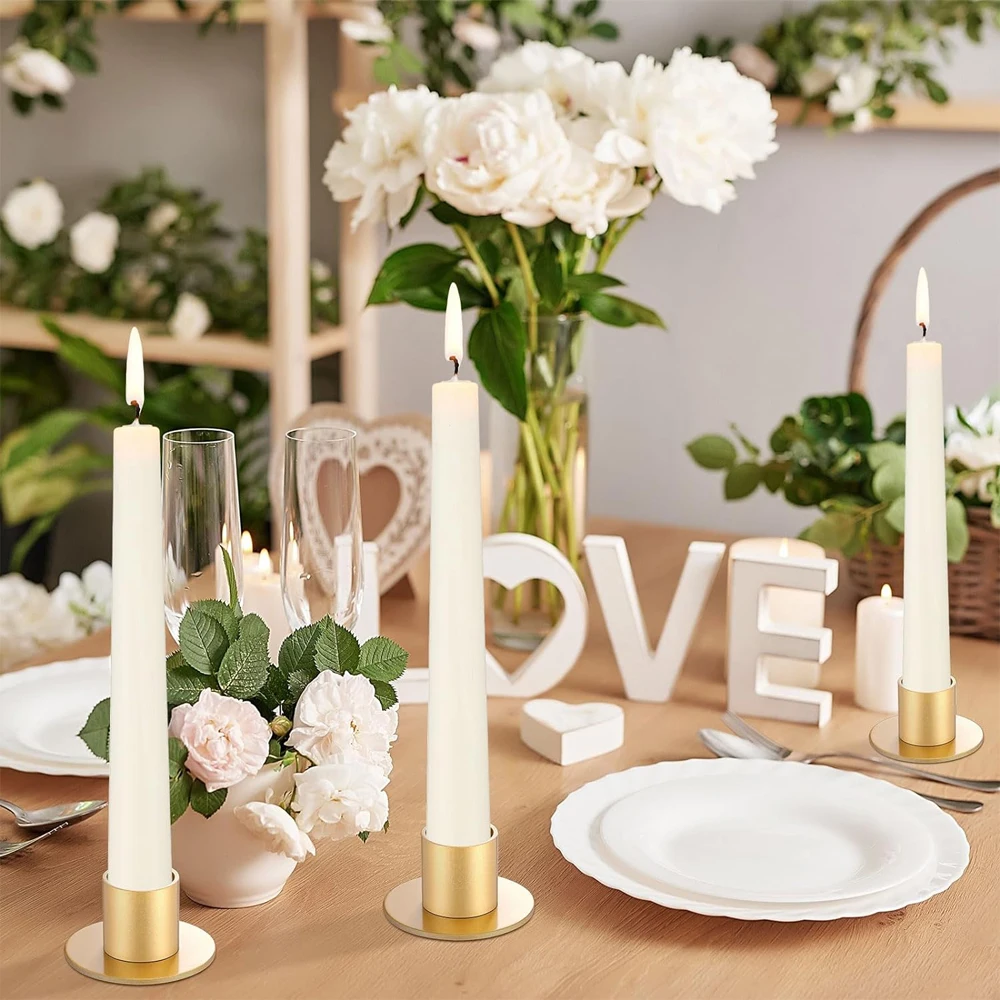 Wedding Candle Holders Bulk for Pillar Candles Metal Taper Candlesticks Holders Centerpieces Short Candle Stick Holder Decor candle holders