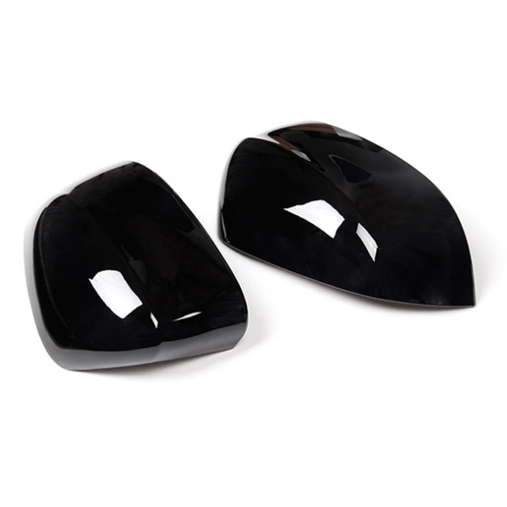 Car Rear View Mirror Cap Cover 1Pair Left+Right For BMW X3 G01 X4 G02 ABS Plastic Glossy Black