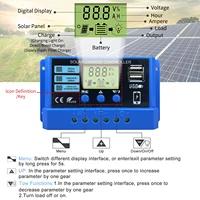 24h expédition 10A 20A 30A contrôleur de Charge solaire 12V 24V panneau solaire contrôleur PV 50VDC pour batterie au Lithium plomb Lifepo4 2