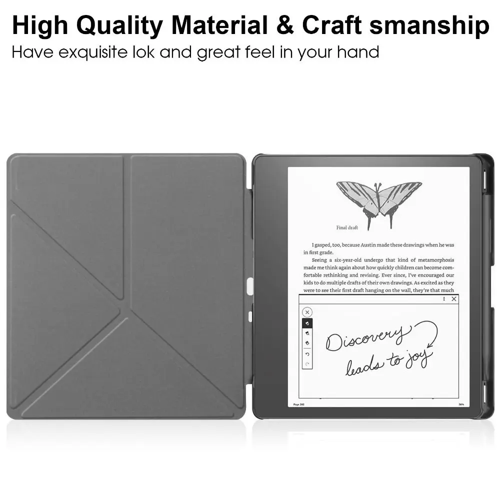 Silicone Macio Tampa Traseira para Kindle Scribe Suporte Multi-dobrável Suporte de Lápis Case 102 em 2023 - Imagem 4