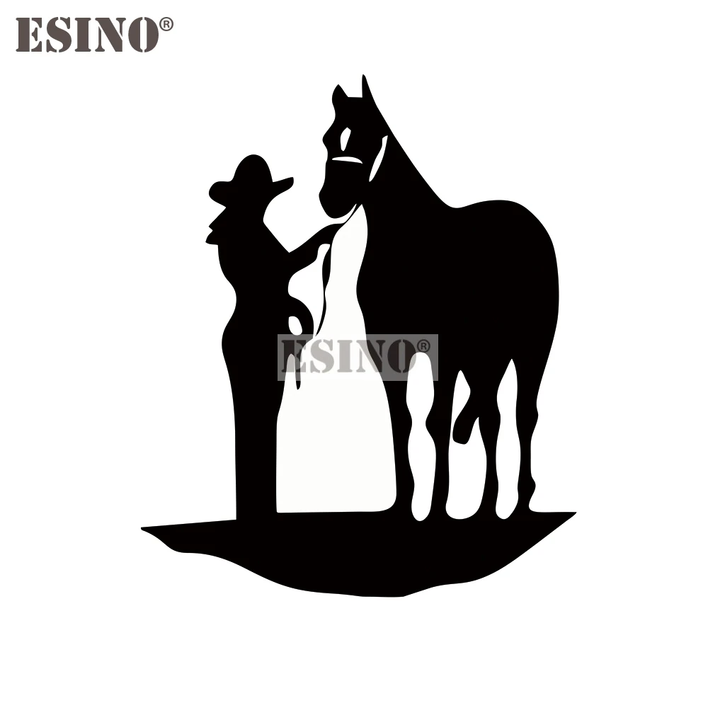 

New Design Car Styling Beauty with Horse Funny Style Waterproof Vinyl Decal Body Decorative Sticker PVC 3D Carving Decal