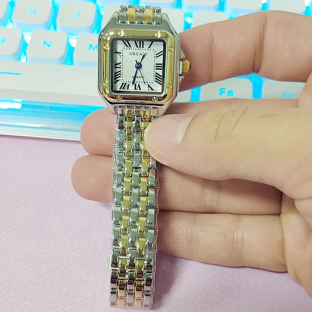 ساعات كوارتز عصرية للنساء من MAYZHISU بحزام من سبا...