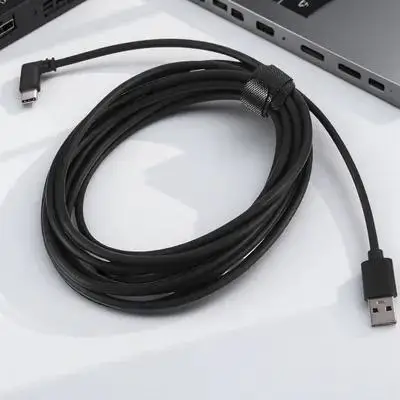 1개 VR 어댑터 케이블 USB C 케이블 타입 C 고속 충전 데이터 라인 엘보우 디자인 고강도 PVC 재킷 주석 도금 구리선 휴대용