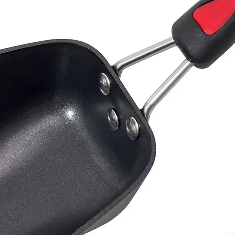 97BA Aluminum Alloy Frying Pan Fish Shaped Wok Pans with Handle for Kitchen Cooking