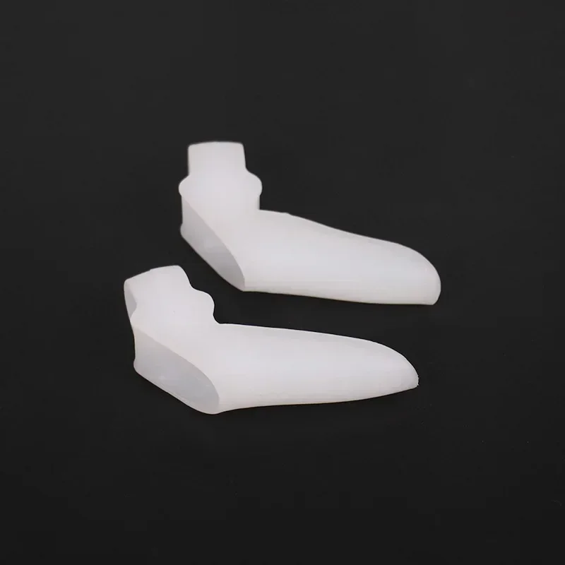 Silicone Gel Foot Fingers Two Hole Toe Separator Thumb Valgus Protector Bunion Adjuster Hallux Valgus Guard Feet Care 1Pair toe separators toe corrector toe protector