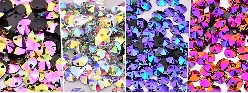 100 Stücke 17*28mm Große Nähen Kristall AB Tropfen Strass Applikation Flatback Acryl Steine Nähen Auf Kristall Strass für Kleidung – Detail 1