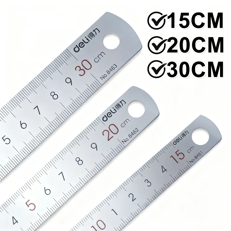 Premium Stainless Steel Precision Measuring Ruler – Versatile Metal Straight Edge for Home, School, and Office Use