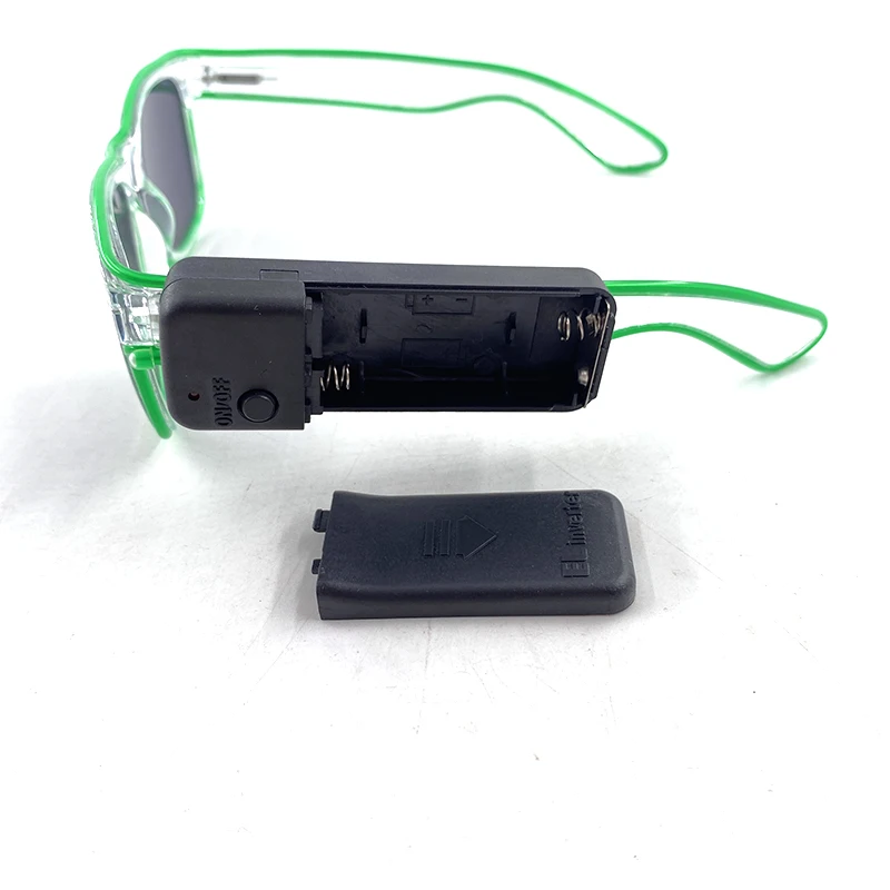 EL Wireless Leuchtende LED-Brille, Neon-Leuchtbrille, modische Brille für Damen und Herren, Hochzeits- und Club-Requisiten, Partygeschenk – Detail 19