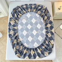 ​ ​ Drap-housse Floral 100% coton, 1 pièce, taille simple/Queen/King, housse de matelas respirante pour lits doubles (sans taie d'oreiller) ​ 6