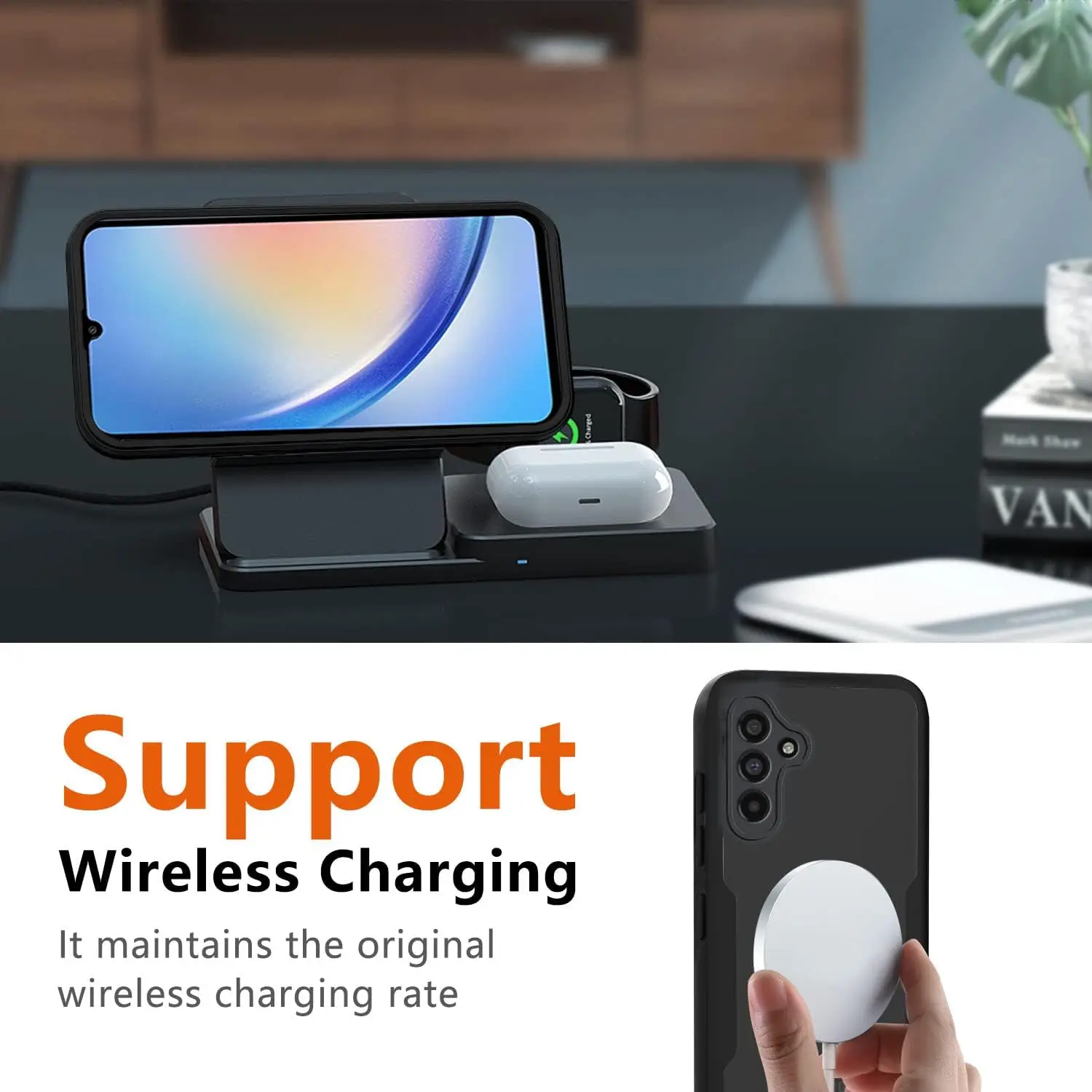 Kotelo Samsung Galaxy A54 A34 A24 A14 A04s A15 5G A05S 360 Degree Full Protect nestemäinen silikonikuori_voghion.com