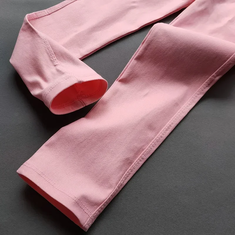 Kids Girl Pants Slim Spring Autumn Elastic Pencil Trousers Casual Solid Leggings 2-11Y girl pants